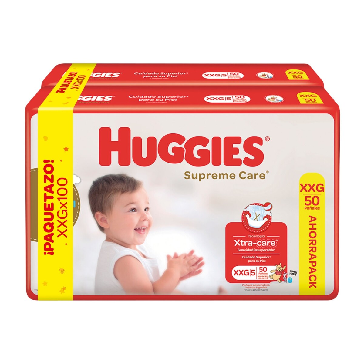 Pañales Huggies Supreme Care Xxg X 100 