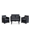 Set jardín MOLDE 4 plazas gris Set jardín MOLDE 4 plazas gris
