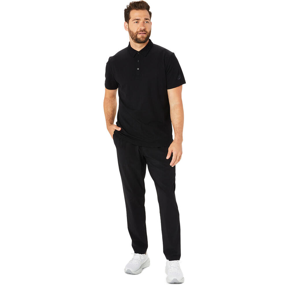 ASICS Spiral Embroidery Polo.Shirts - Hombre Performance Black