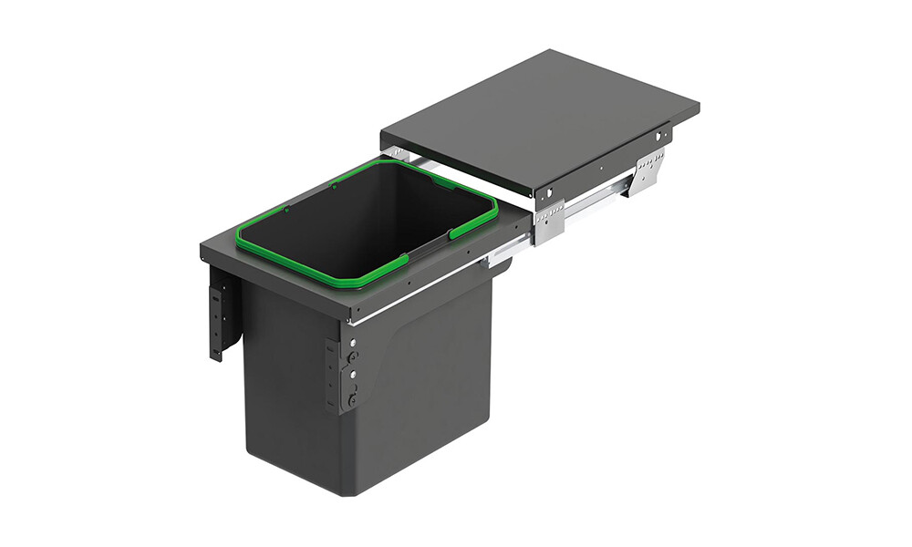 CUBO DE BASURA extraible 35LTS antracita Cubo De Basura Extraible 35lts Antracita