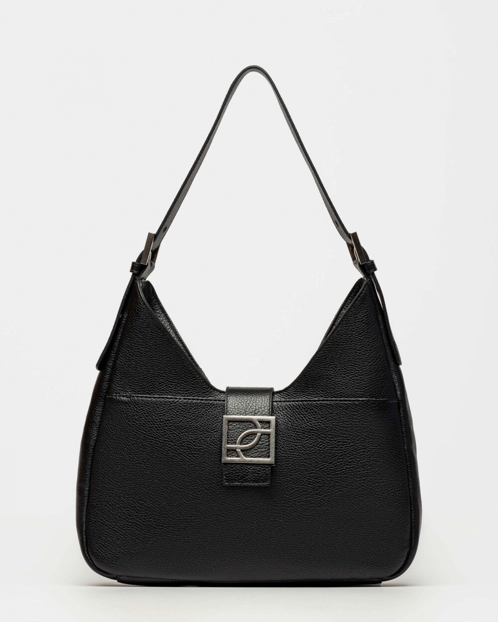 Bolso Signature en cuero graneado Negro