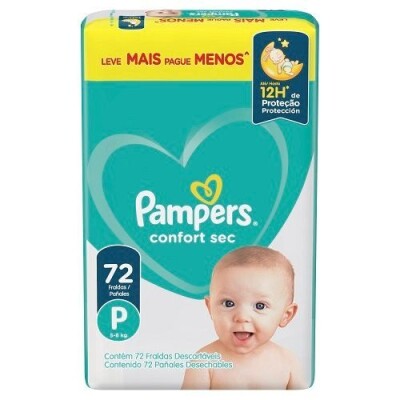 Pañales Pampers Confort Sec Talle P 72 Uds. Pañales Pampers Confort Sec Talle P 72 Uds.