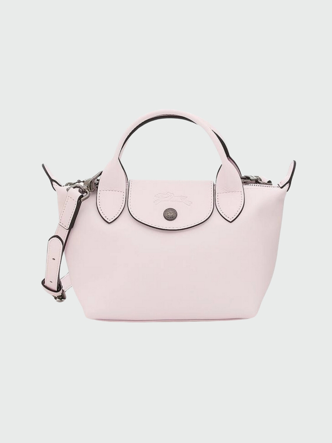 Longchamp -Cartera mini de cuero, Le pliage Xtra Rosado