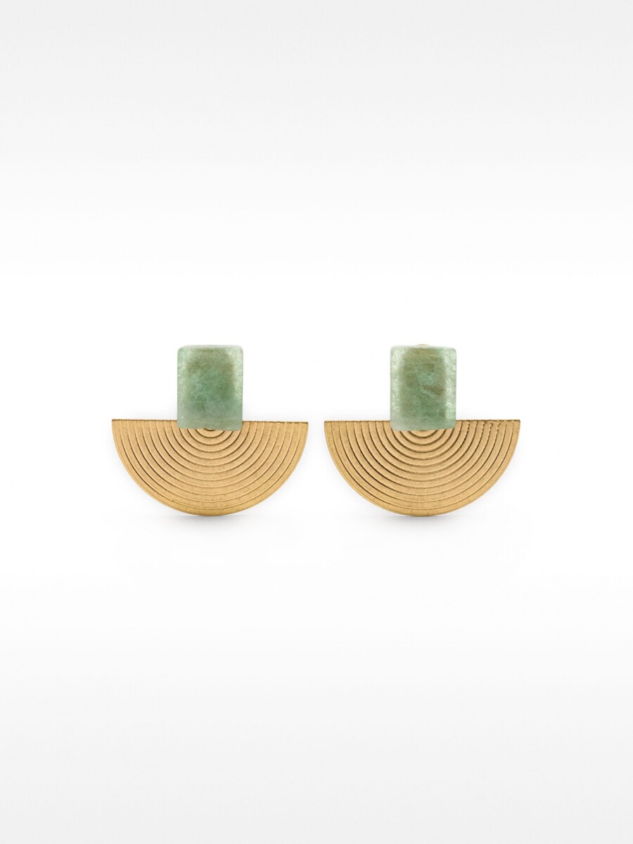Pendientes Maxi De Abanico Con Piedras azul