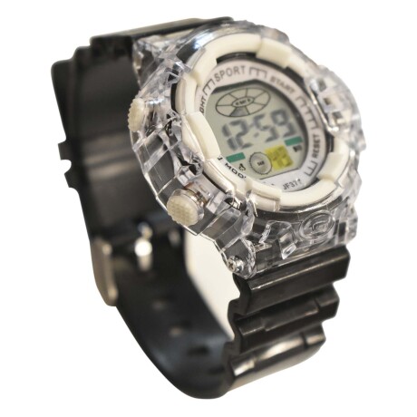 Reloj Deportivo de Pulsera Waterproof Pantalla Luz p/ Mujer Negro/blanco