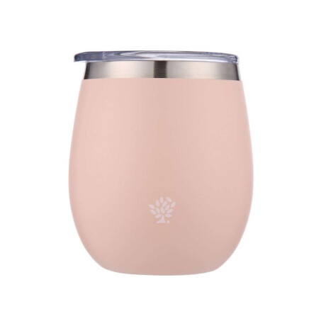 Mate Acero Inox. Con Tapa Rosado