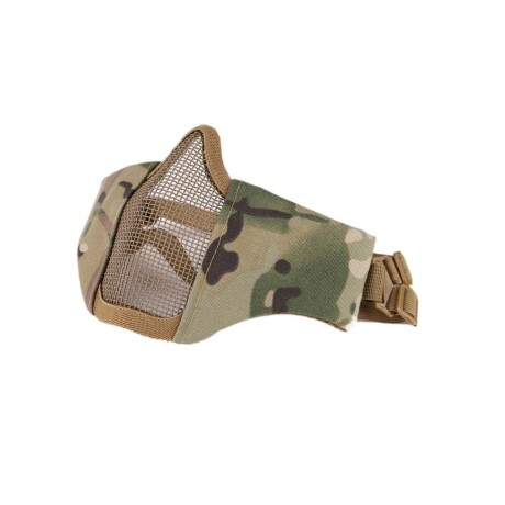 Máscara medio rostro de rejilla y tela - Airsoft / Paintball Multicam