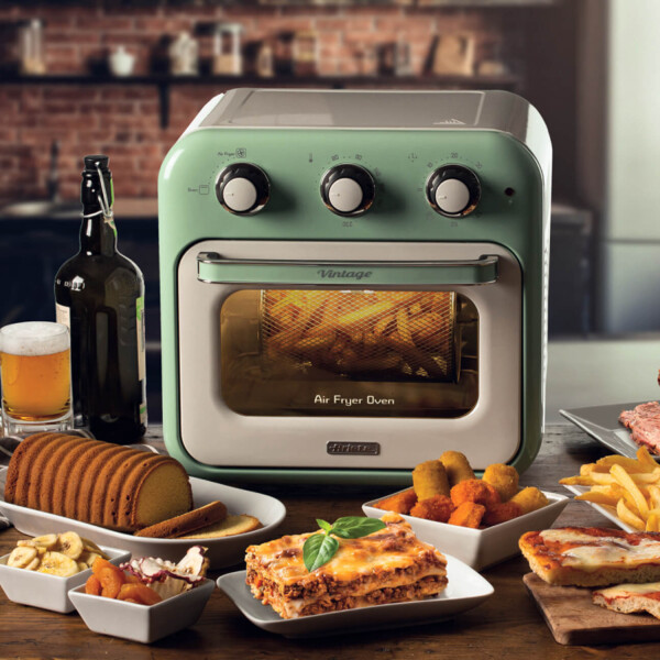 Freidora De Aire Ariete + Horno Vintage 16 L VERDE