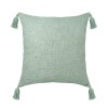 COJIN CUAD VERDE C/BORLAS 50X50CM Unica