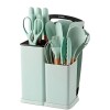Kit De Menage 19 Utensillos De Cocina+organizador VERDE
