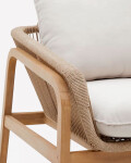 Set Vellana sofá 3 plazas, 2 sillones y mesa centro madera maciza acacia FSC 100% cuerda b Set Vellana sofá 3 plazas, 2 sillones y mesa centro madera maciza acacia FSC 100% cuerda b