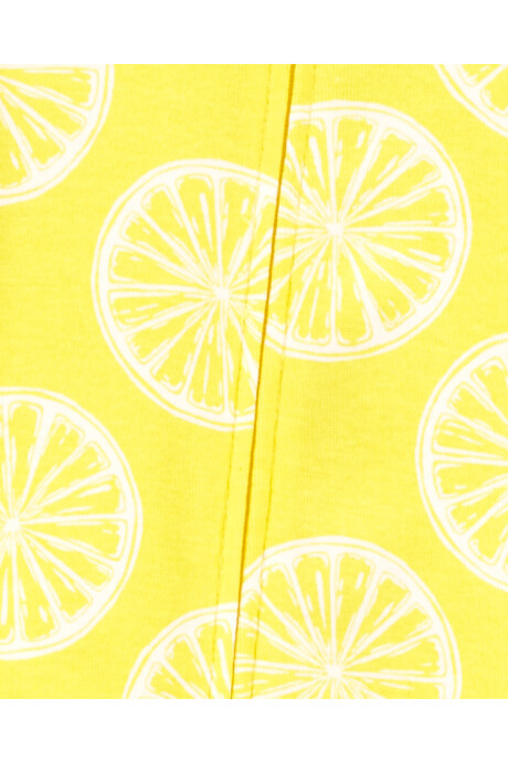 Pijama una pieza de algodón, diseño limones. Talles 2-5T Sin color