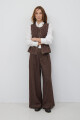 PANTALON MINI ESPIGA MARRON