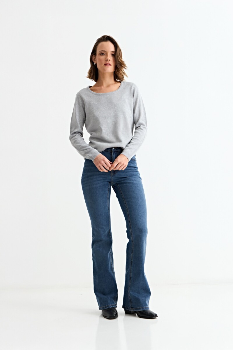 Sweater hilo metálico GRIS