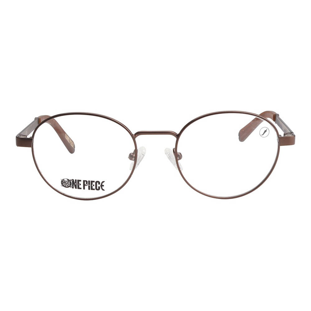 Lentes 2 En 1 One Piece Redondo De Acero Inoxidable Degradado Marrón/Marrón