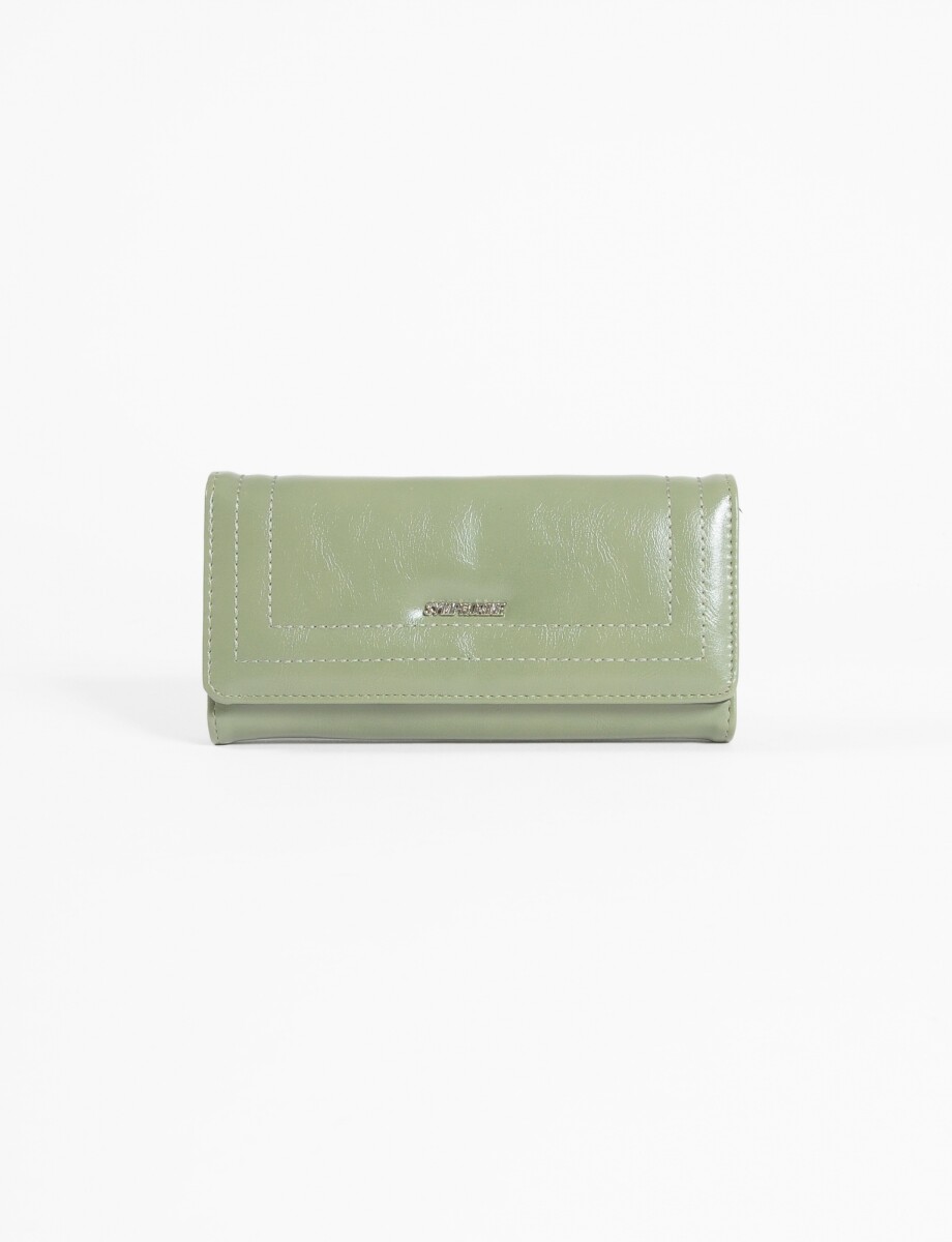 Billetera flap grande - verde 