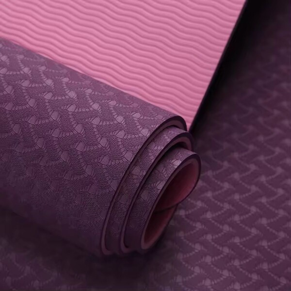 Colchoneta Mat Tpe 6 Mm Doble Color Rosa Yoga Pilates con Correa Colchoneta Mat Tpe 6 Mm Doble Color Rosa Yoga Pilates con Correa