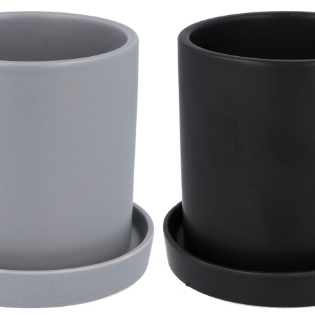 Maceta de Ceramica con Plato Maceta de Ceramica con Plato