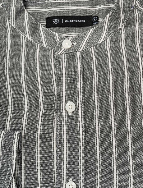 Camisola m/l rayada negro