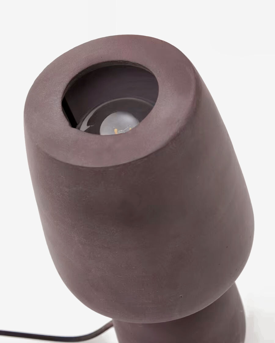 Lámpara de mesa Tandy de terracota marrón Lámpara de mesa Tandy de terracota marrón