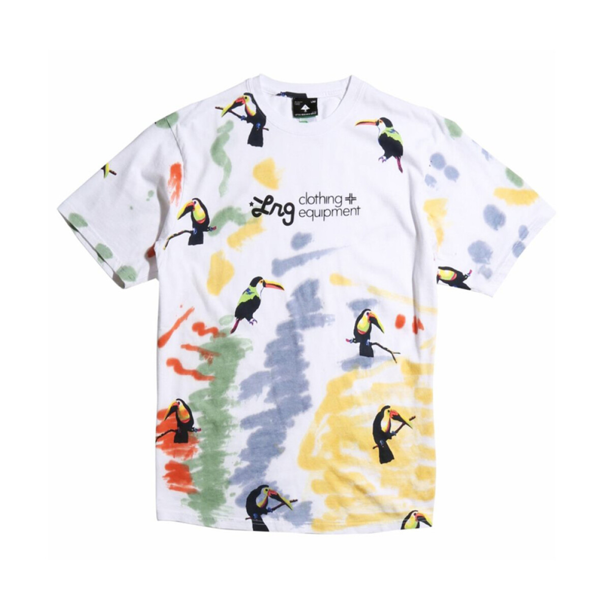 REMERA LRG BIRD ISLAND CREW TEE - White/Multco 