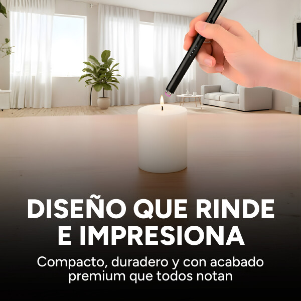 Encendedor Electronico Seguro Batería Recargable Moderno Color Negro