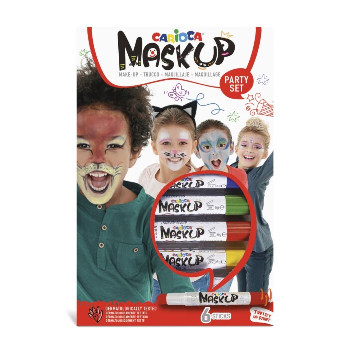 CARIOCA MASKUP PINTA CARITA 6 COLORES ES única