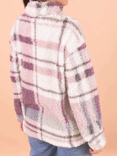 BUZO SHERPA MIX COLORS LILA