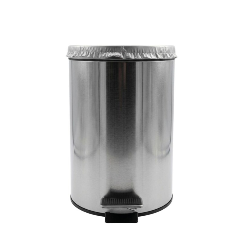 Papelera Metal 8L Plateada N/a