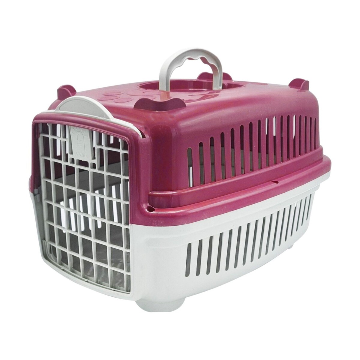 Transportadora Rígida Para Mascotas N3 Perro Gato Resistente - Variante Color Bordo 