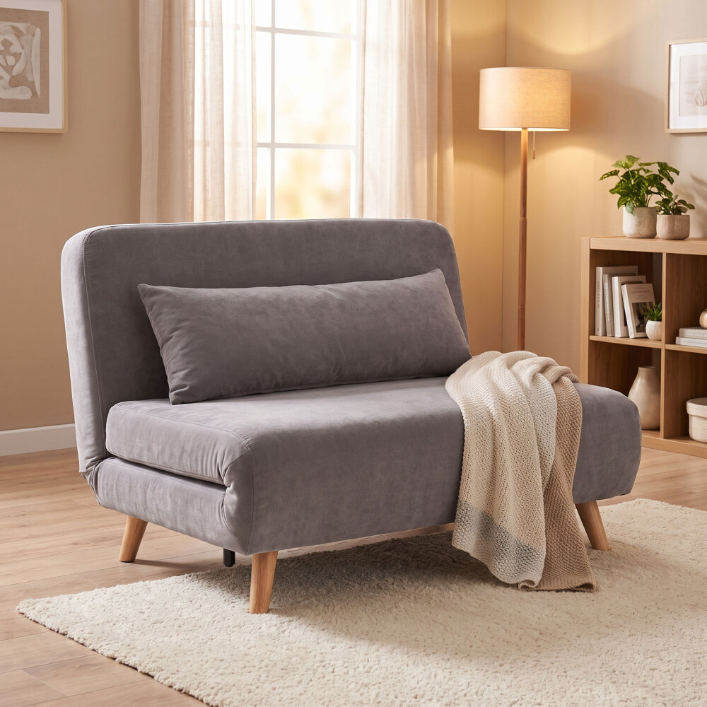SOFÁ CAMA TELA GRIS LAOS