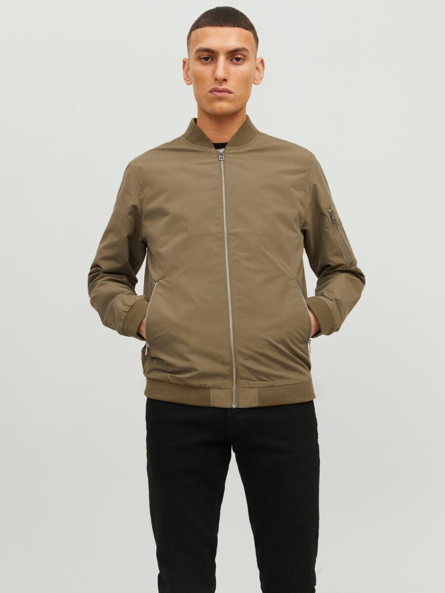 Chaqueta Rush Bomber Detalle Cremalleras - Dusky Green 