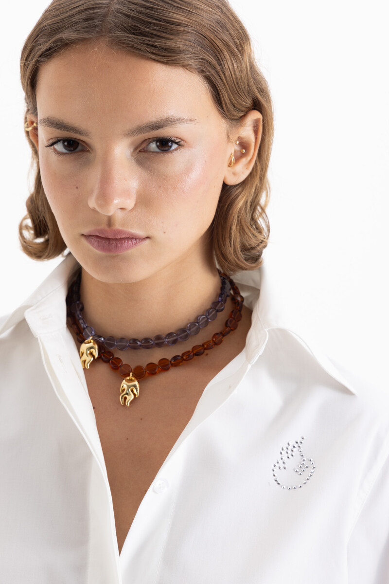 COLLAR SPARK Marron