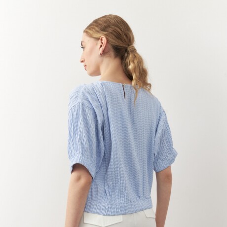 BLUSA ARSANNE Blanco/Celeste