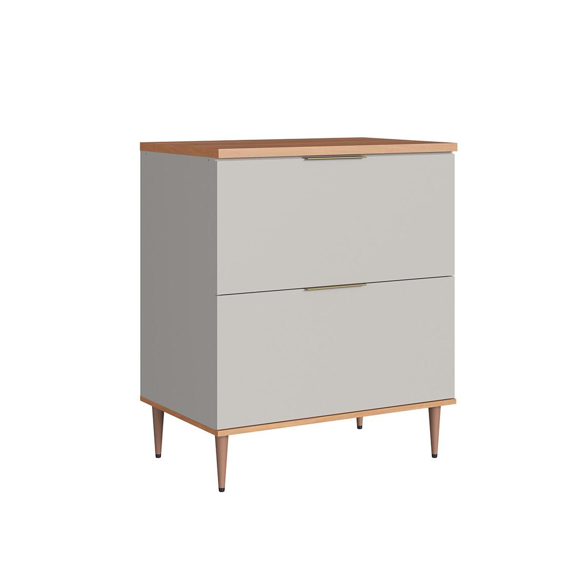 Módulo Bajo Alice 0,80 M 2 Cajones, Color Arenas 