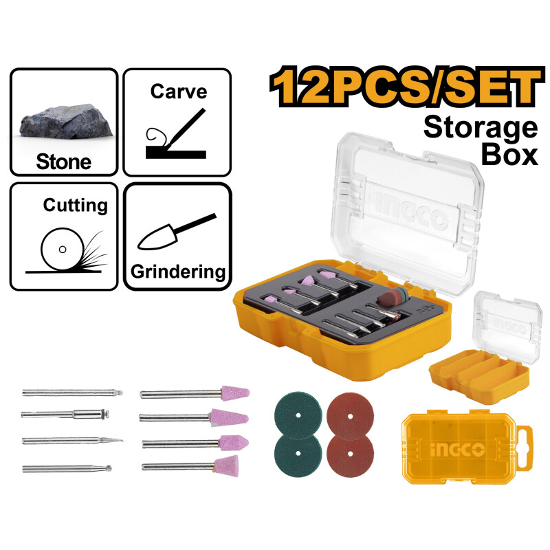 SET X 12 ACCESORIOS MINI TORNO INGCO AKMG2012 SET X 12 ACCESORIOS MINI TORNO INGCO AKMG2012