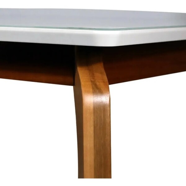 Mesa Comedor ComboHome Petra Premium 160x90 Cm Madera Vidrio Marrón 1
