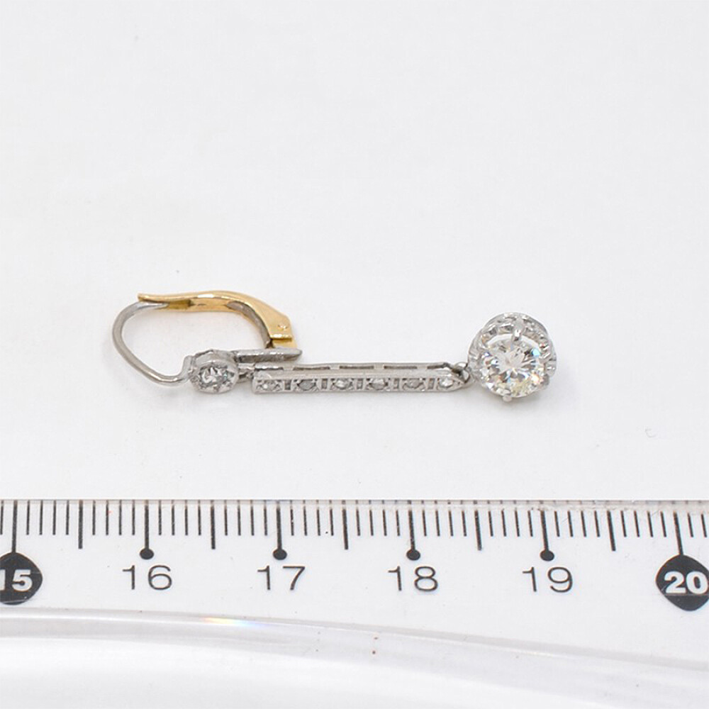 Caravanas Antiguas En Oro 18K, Brillantes Y Diamantes Caravanas Antiguas En Oro 18K, Brillantes Y Diamantes