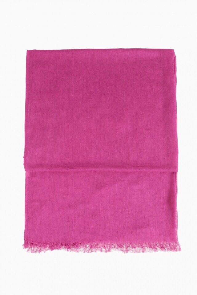 Pashmina clásica con flecos fucsia