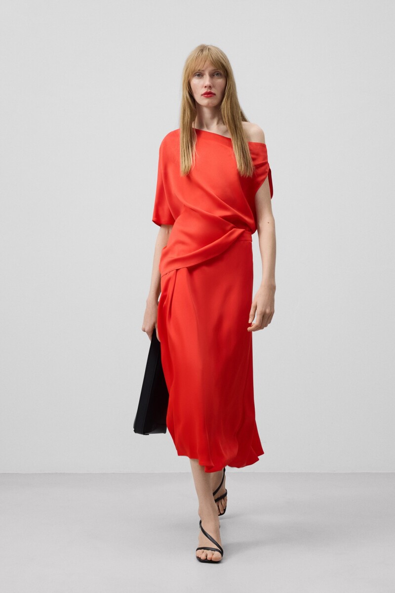 FALDA MIDI Coral