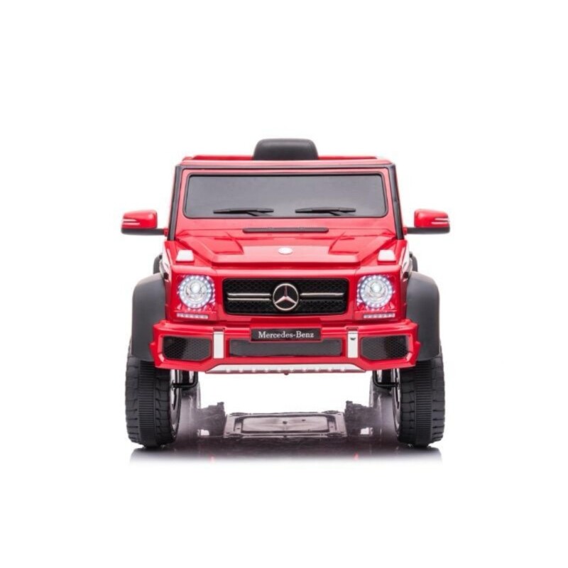 Vehiculo infantil a bateria camioneta Mercedes Benz G63 con 6 ruedas roja Vehiculo infantil a bateria camioneta Mercedes Benz G63 con 6 ruedas roja