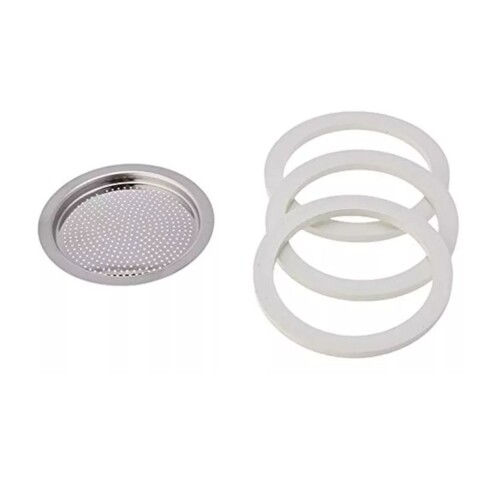 Set 3 Juntas De Goma + Filtro Cafetera Expresso 3 Tazas Set 3 Juntas De Goma + Filtro Cafetera Expresso 3 Tazas