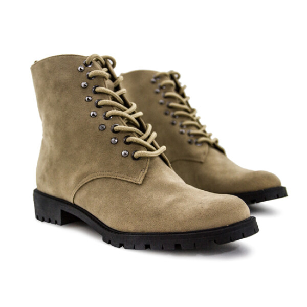 S&D Bota Acordonada Beige