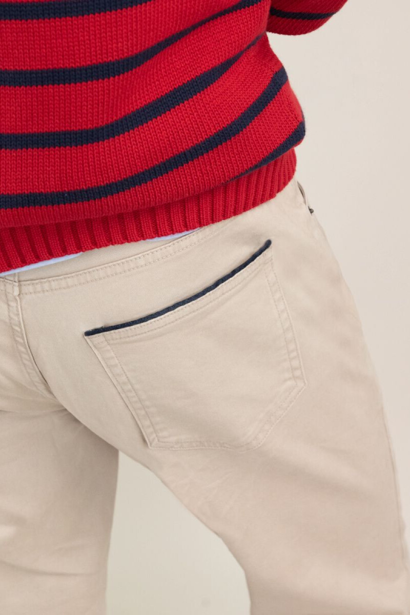 Pantalón 5 Bolsillos Beige