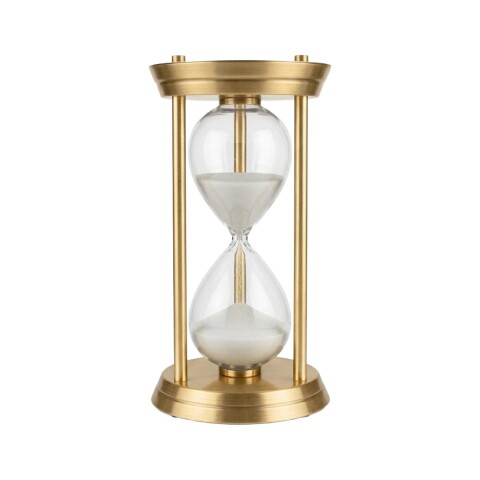 RELOJ DE ARENA DORADO 17X33CM Unica
