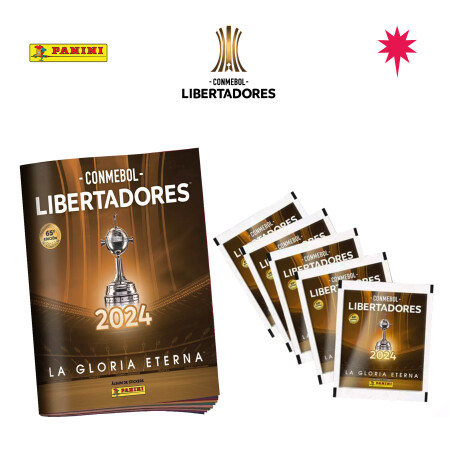 PANINI CONMEBOL LIBERTADOR 2024 ALBUM + 5 SOBRES PANINI CONMEBOL LIBERTADOR 2024 ALBUM + 5 SOBRES