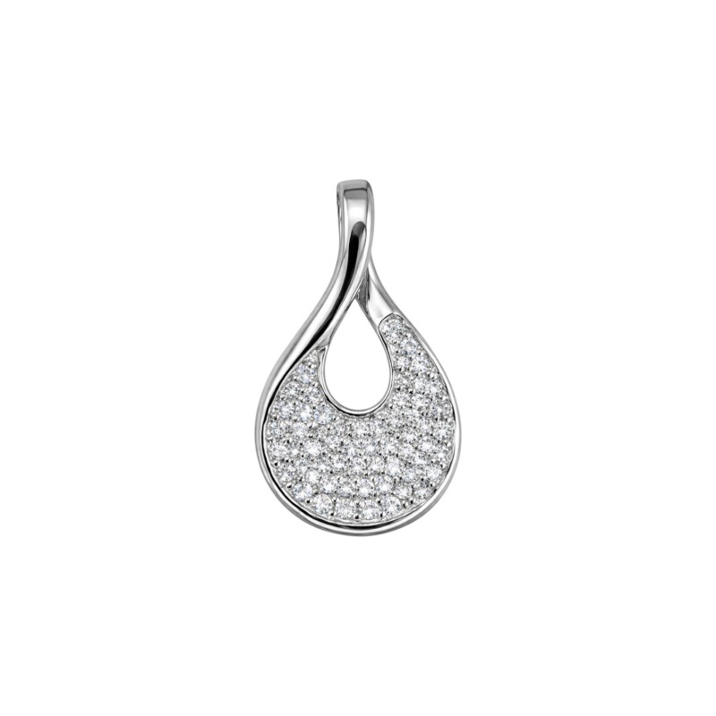 Dije gota irregular - Plata 925 - zirconias - CP4745 conpiedra