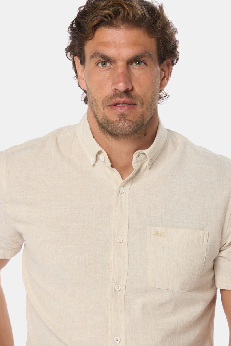 CAMISA DE LINO - Beige 