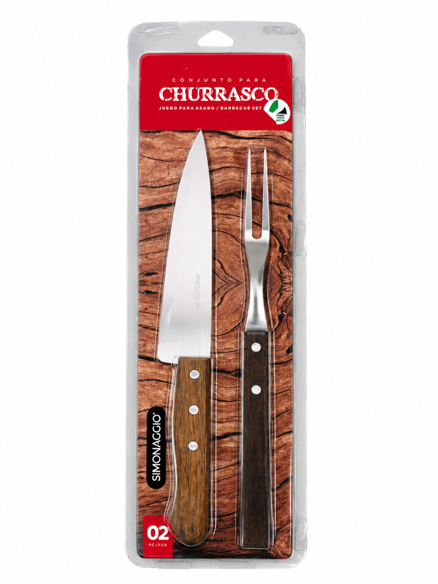 CUCHILLA Y TENEDOR - MARRON 