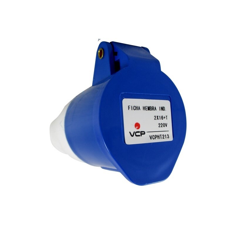 FICHA INDUSTRIAL HEMBRA IP44 2X16A+T 220V - VCP FICHA INDUSTRIAL HEMBRA IP44 2X16A+T 220V - VCP